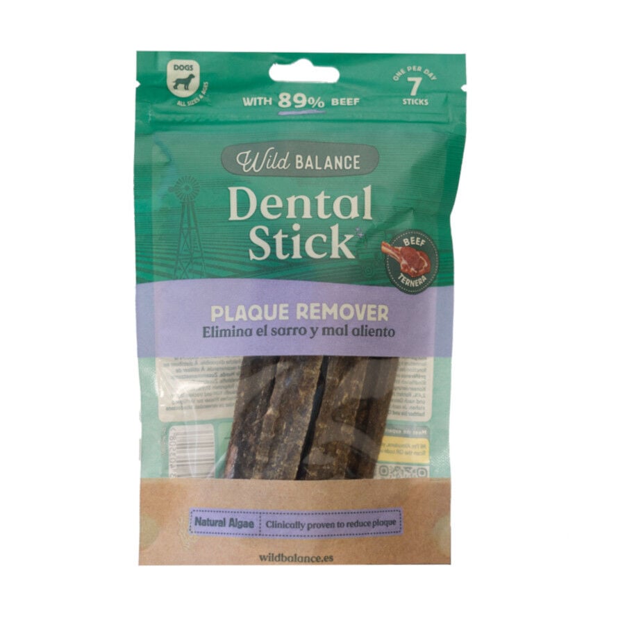 7 barritas Wild Balance Stick Dentales de Ternera para Perros, , large indicador imagen numero 1